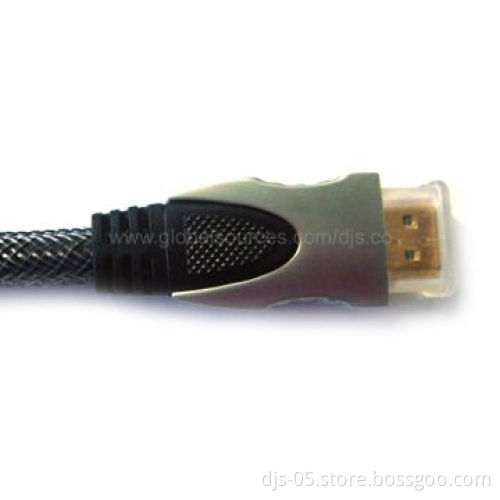Metal HDMI Cable with Nickel-/Gold-plated Connector, Supports Up to 1,080p Resolution
